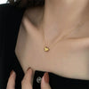 Wholesale Women's Heart Shaped Electroplated O Chain Necklace Light Luxury Style