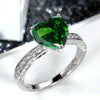 Wholesale Women's Heart Shaped Engagement Wedding Ring Inlaid With Pink Diamond Zircon On Copper