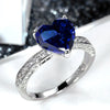 Wholesale Women's Heart Shaped Engagement Wedding Ring Inlaid With Pink Diamond Zircon On Copper