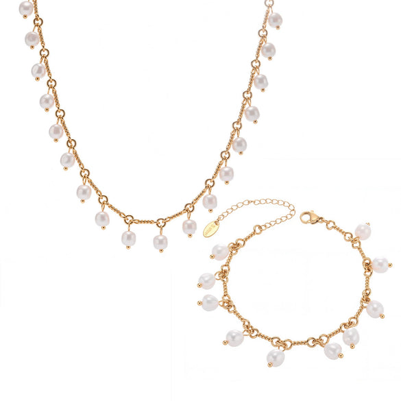 Wholesale Women's Heartshaped Copper And Shell Beads Electroplated Ferris Wheel Tassel Necklace With Titanium Steel Pendant