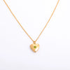 Wholesale Women's Heartshaped Copper And Titanium Steel Necklace With Diamond Design And Cross Chain