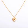 Wholesale Women's Heartshaped Copper And Titanium Steel Necklace With Diamond Design And Cross Chain