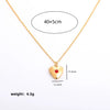 Wholesale Women's Heartshaped Copper And Titanium Steel Necklace With Diamond Design And Cross Chain