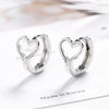 Wholesale Women's Heartshaped Copper Electroplated Earrings
