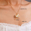 Wholesale Women's Heartshaped Copper Stainless Steel Clavicle Chain Choker With Mixed Gemstone Pendant And Electroplating