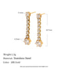 Wholesale Women's Heartshaped Crown Stainless Steel Jewelry With Pvd Furnace Vacuum Real Gold Plating Earrings And Necklace Light Luxury Geometric Style