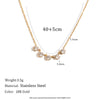 Wholesale Women's Heartshaped Crown Stainless Steel Jewelry With Pvd Furnace Vacuum Real Gold Plating Earrings And Necklace Light Luxury Geometric Style