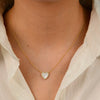 Wholesale Women's Heartshaped Diamondencrusted 925 Sterling Silver Pendant Necklace With Cross Chain