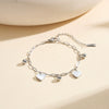 Wholesale Women's Heartshaped Geometric Stainless Steel Electroplated Bracelet Pendant