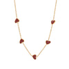 Wholesale Women's Heartshaped Geometric Stainless Steel Glazed Goldplated Clavicle Necklace In Light Luxury Style