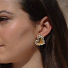 Wholesale Women's Heartshaped Stainless Steel Earrings With Pvd Furnace Vacuum Real Gold Plating