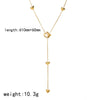 Wholesale Women's Heartshaped Stainless Steel Electroplated 18K Gold Ochain Necklace