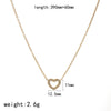 Wholesale Women's Heartshaped Stainless Steel Electroplated 18K Gold Ochain Necklace