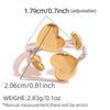 Wholesale Women's Heartshaped Stainless Steel Rings With Vacuum Plating And Niche Design