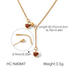 Wholesale Women's Heartshaped Titanium Steel And Stainless Steel Pendant Necklace With Real Gold Plating In The Furnace