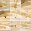 Wholesale Women's Heartshaped Titanium Steel Electroplated Necklace With O Word Chain