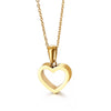 Wholesale Women's Heartshaped Titanium Steel Necklace With Electroplating Clavicle Chain Jewelry
