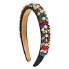 Wholesale Women's Heavy Craft Beaded Imitation Pearl Floral Geometric Headband Hair Accessory With Diamond Design