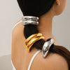 Wholesale Women's High Elasticity Geometric Electroplated Titanium Steel And Stainless Steel Hair Accessories