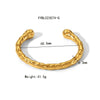 Wholesale Women's High End All Match Irregular Hammered Stainless Steel Bracelet With Pvd Furnace Real Gold Electroplating No Fade