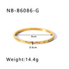 Wholesale Women's High End All Match 18K Gold Inlaid White Round Zircon Stainless Steel Bracelet With Electroplating
