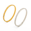 Wholesale Women's High End All Match 18K Gold Inlaid White Round Zircon Stainless Steel Bracelet With Electroplating