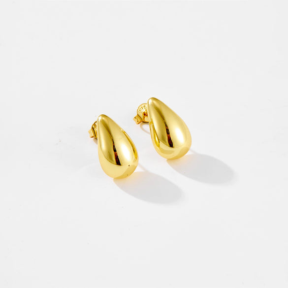 Wholesale Women's High End Fashion Sense Geometric Copper Earrings With Micropaved Design And Platinum Or 18K Gold Electroplating