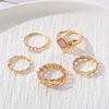 Wholesale Women's High Grade Gem Inlaid Heart Shaped Ring Set Jewelry