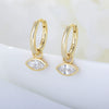 Wholesale Women's High Quality Simple Geometric Rhombus Zircon S925 Sterling Silver Earrings