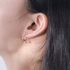 Wholesale Women's High Quality Simple Geometric Rhombus Zircon S925 Sterling Silver Earrings