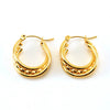 Wholesale Women's Highend Doublelayer 316L Stainless Steel Round Winding Geometric Earrings With Electroplating For Autumn And Winter