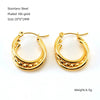 Wholesale Women's Highend Doublelayer 316L Stainless Steel Round Winding Geometric Earrings With Electroplating For Autumn And Winter