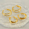 Wholesale Women's Highend Doublelayer 316L Stainless Steel Round Winding Geometric Earrings With Electroplating For Autumn And Winter