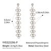 Wholesale Women's Highend Fourleaf Clover Tassel Earrings Titanium Steel Stainless Steel Ear Needle Pvd Furnace Vacuum Real Gold Plating Jewelry Accessories