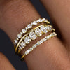 Wholesale Women's Highend Geometric Copper Ring With Zirconia For Engagement And Wedding Jewelry