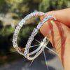 Wholesale Women's Highend Geometric Copper Zircon Earrings