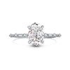 Wholesale Women's Highend Geometric Double Row Diamond S925 Sterling Silver Electroplated Ring