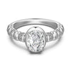 Wholesale Women's Highend Geometric Double Row Diamond S925 Sterling Silver Electroplated Ring