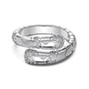Wholesale Women's Highend Geometric Double Row Diamond S925 Sterling Silver Electroplated Ring
