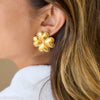 Wholesale Women's Highend Geometric Fourleaf Clover Stainless Steel Electroplated Earrings