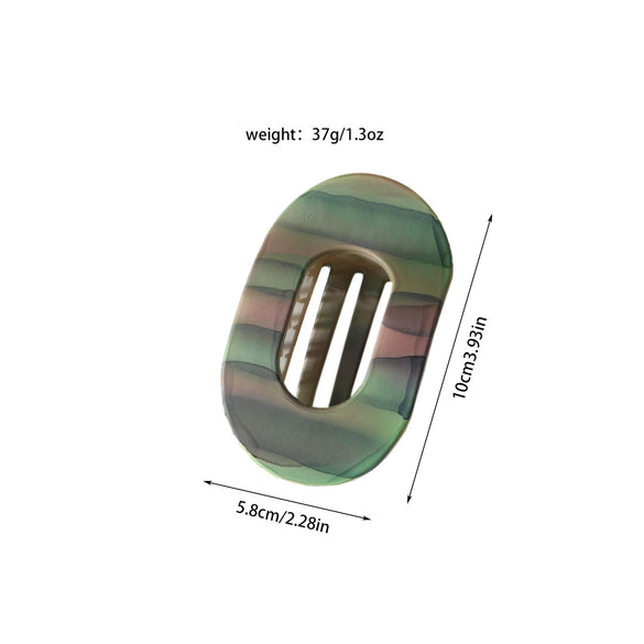 Wholesale Women's Highend Geometric Pc Spray Painted Flat Oval Duckbill Hairpin Hair Accessories