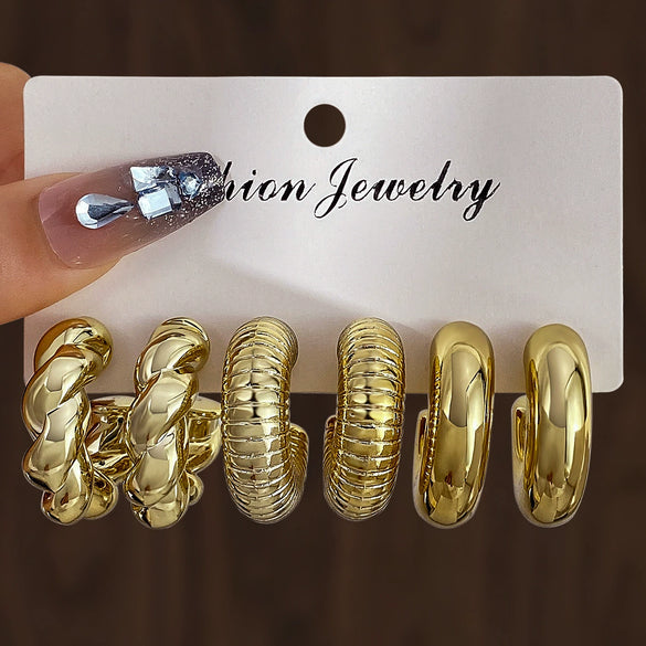 Wholesale Women's Highend Geometric Plastic Resin Electroplated Earrings