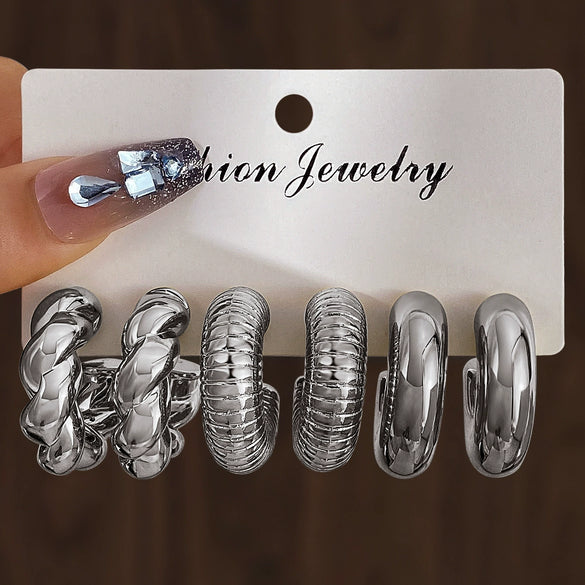 Wholesale Women's Highend Geometric Plastic Resin Electroplated Earrings