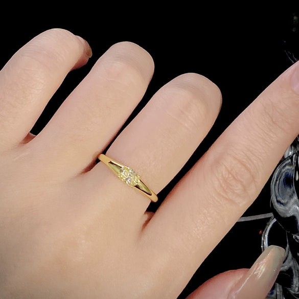 Wholesale Women's Highend Geometric S925 Sterling Silver Ring With Electroplating