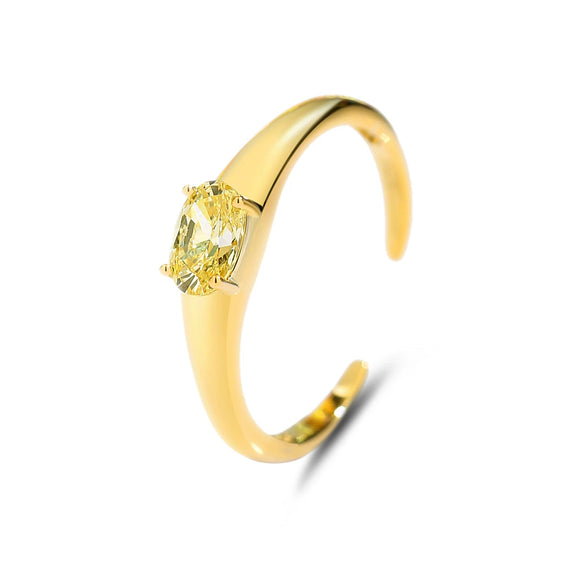 Wholesale Women's Highend Geometric S925 Sterling Silver Ring With Electroplating