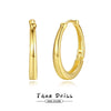 Wholesale Women's Highend Geometric S925 Sterling Silver Ushaped Plain Hoop Earrings With Electroplating