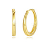 Wholesale Women's Highend Geometric S925 Sterling Silver Ushaped Plain Hoop Earrings With Electroplating