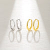 Wholesale Women's Highend Geometric S925 Sterling Silver Ushaped Plain Hoop Earrings With Electroplating