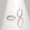 Wholesale Women's Highend Geometric S925 Sterling Silver Ushaped Plain Hoop Earrings With Electroplating