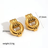 Wholesale Women's Highend Geometric Stainless Steel Circle Stud Earrings With Electroplating